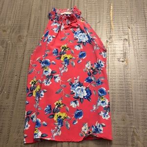 Floral high neck top